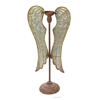 Vintage Angel Wings Candle Holder Lg