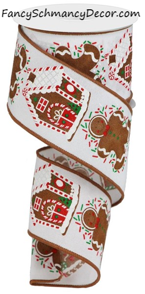 2.5"X10yd Gingerbread/Sprinkles