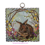 Mini Bunny Wreath Print by The Round Top Collection