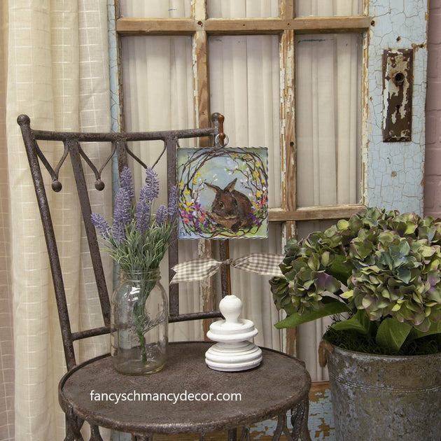 Mini Bunny Wreath Print by The Round Top Collection – FancySchmancyDecor