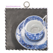 Mini Blue and White Teacup Print by The Round Top Collection