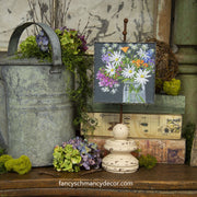 Mini Jar of Wildflowers Print by The Round Top Collection