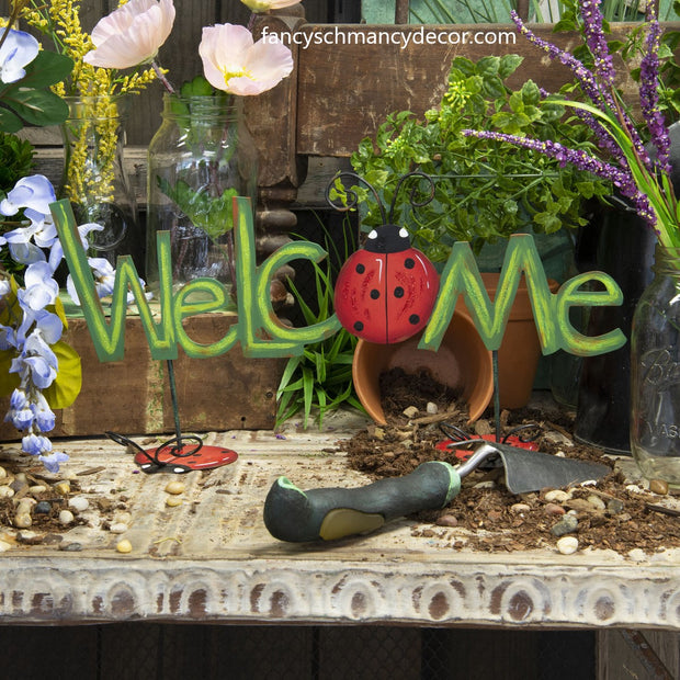 Ladybug "Welcome" Sign Print by The Round Top Collection