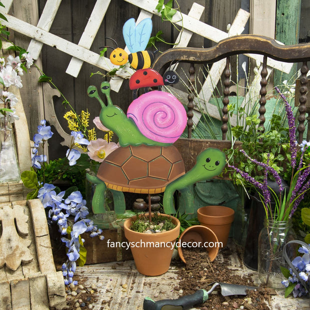 Stacked Turtle and Bugs by The Round Top Collection