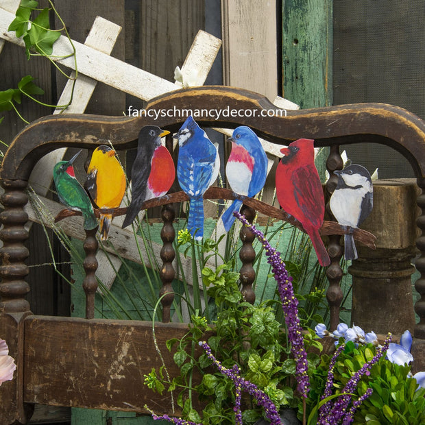Garden Birds on a Branch by The Round Top Collection