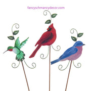Garden Bluebird, Hummingbird, & Cardinal by The Round Top Collection