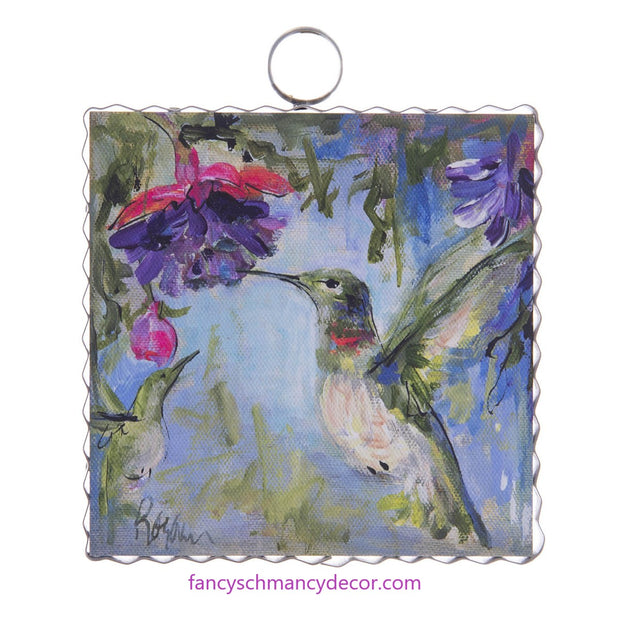 Mini Hummingbird & Fucia Print by The Round Top Collection