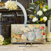 Rozie's Watering Can & Tulips Print by The Round Top Collection