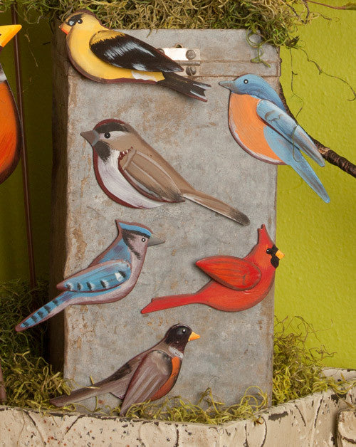 Wild Bird Magnets Assorted Set of 6 The Round Top Collection S6051 - FancySchmancyDecor