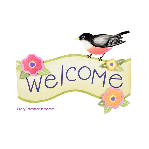 Robin Welcome Sign by The Round Top Collection S9066 - FancySchmancyDecor