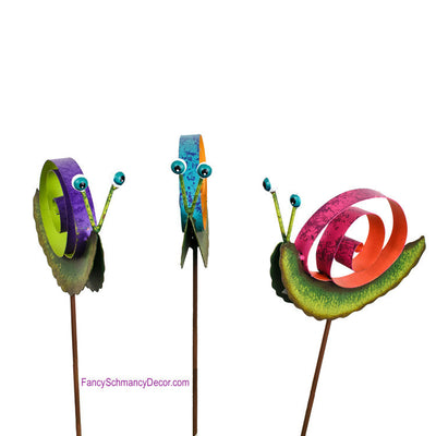 Garden Snail Mini Stake by The Round Top Collection S9075 - FancySchmancyDecor