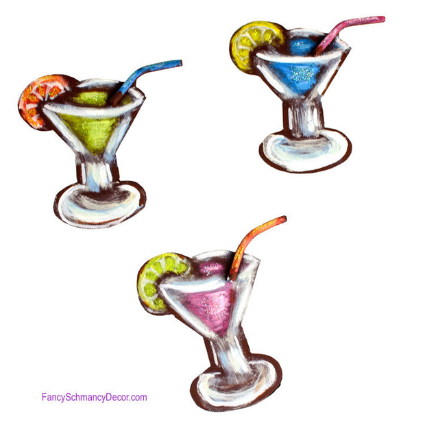 Margarita Magnets Assorted Set of 3 by The Round Top Collection S9096 - FancySchmancyDecor