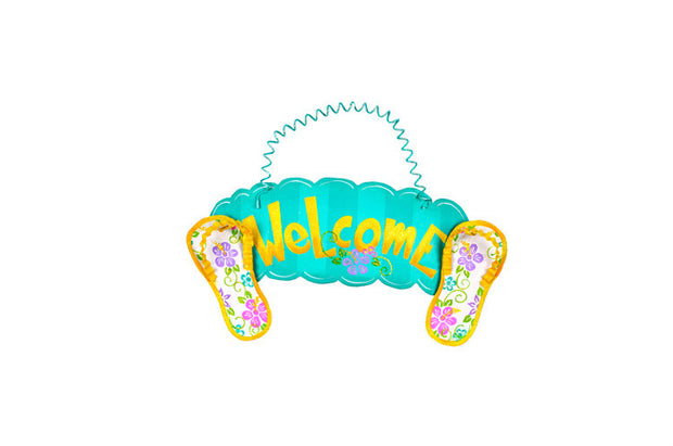Flip Flop Welcome Sign by The Round Top Collection S9102 - FancySchmancyDecor