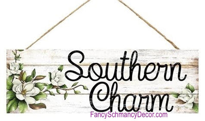 15" L X 5" H Southern Charm Sign