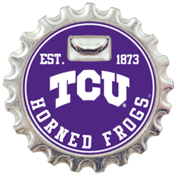 Collegiate Bottle Buster Bottle Opener Magnet Coaster Texas Christian University - FancySchmancyDecor