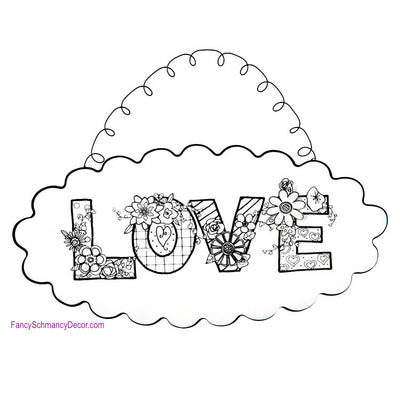 Color My Valentine "LOVE" Hanger by The Round Top Collection V17015