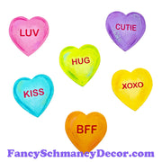 Talking Hearts Magnets S/6 by The Round Top Collection V19010