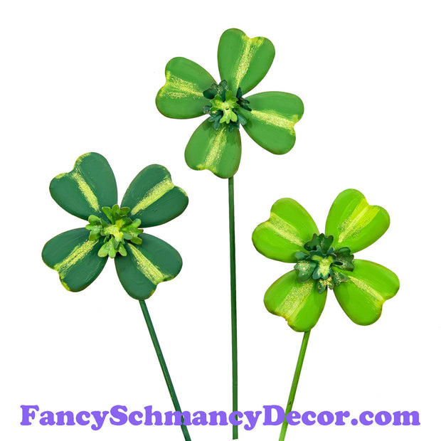 Four Leaf Clovers Large Assorted Set of 3 by The Round Top Collection V19055