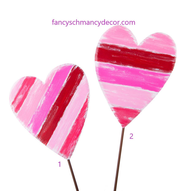 Striped Hearts Assorted Set of 2 by The Round Top Collection