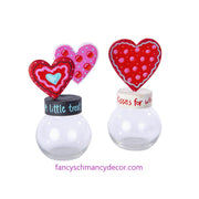 Valentine Heart Jars Assorted Set of 2 by The Round Top Collection