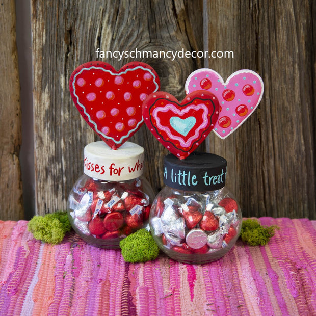 Valentine Heart Jars Assorted Set of 2 by The Round Top Collection