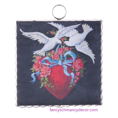 Mini Love Doves Print by The Round Top Collection