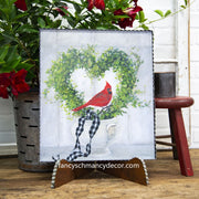 Cardinal Visit Print by The Round Top Collection