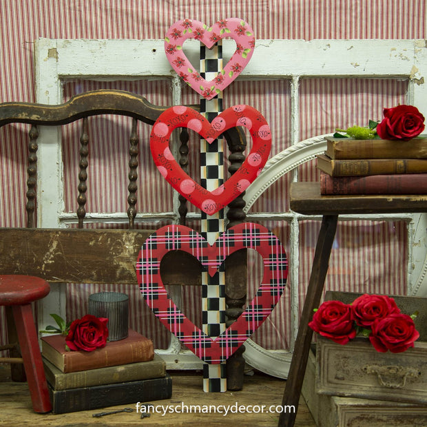 Plaid Heart Topiary by The Round Top Collection