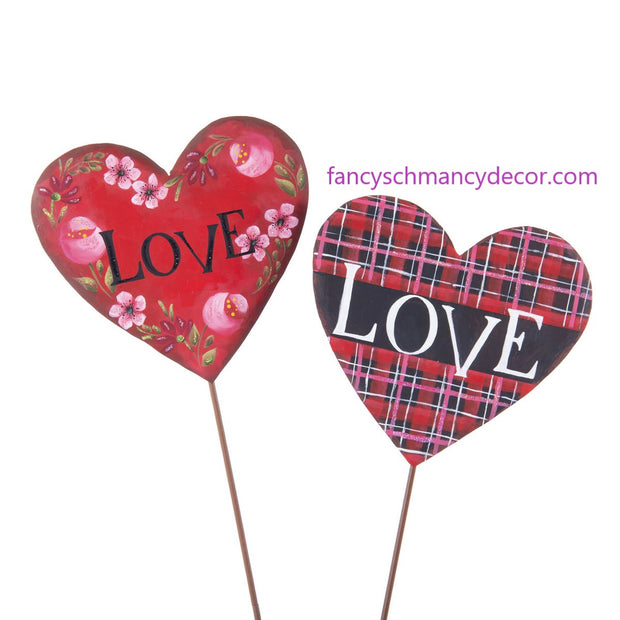 Patterned "Love" Hearts by The Round Top Collection