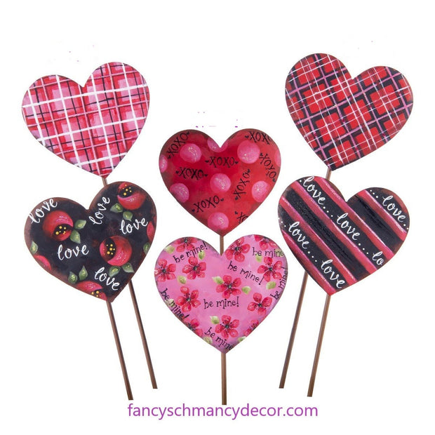 Patterned Hearts Assorted Set of 6 by The Round Top Collection