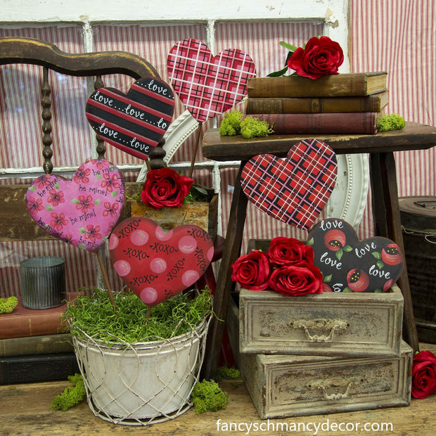 Patterned Hearts Assorted Set of 6 by The Round Top Collection