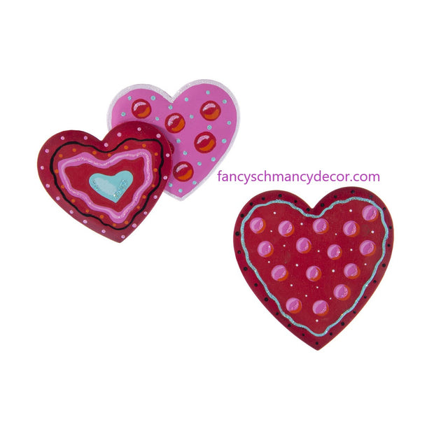 Whimsy Heart Magnets Assorted Set of 2 by The Round Top Collection
