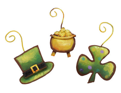 Lucky Ornaments Assorted Set of 3 - The Round Top Collection V4033 - FancySchmancyDecor