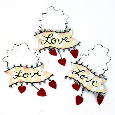 Valentine "LOVE" Banner Trio by The Round Top Collection V8002 - FancySchmancyDecor