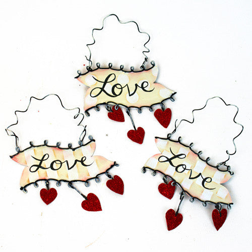 Valentine "LOVE" Banner Trio by The Round Top Collection V8002 - FancySchmancyDecor