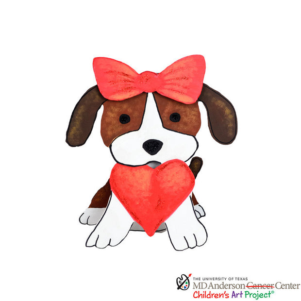 Valentine MD Anderson Allison's Pup with Heart by The Round Top Collection V9006 - FancySchmancyDecor