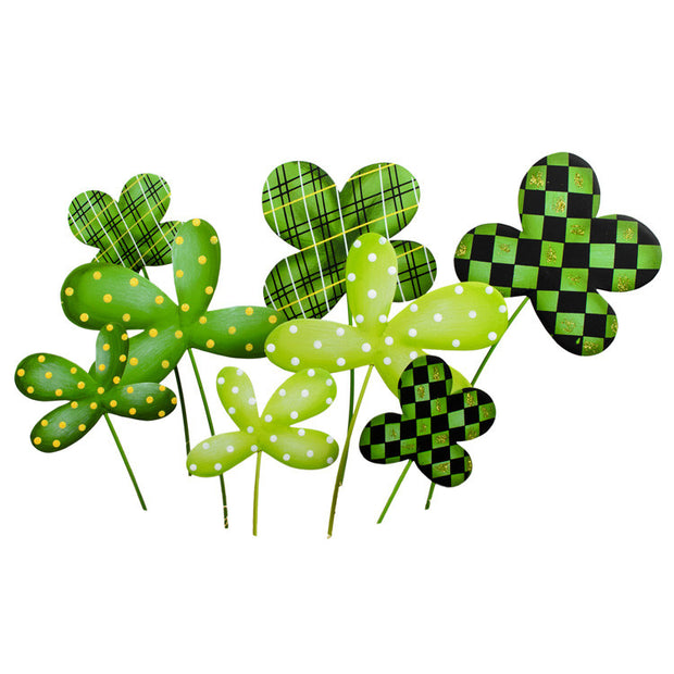 Lucky 4 Leaf Clovers - Assorted 8 The Round Top Collection V9032 - FancySchmancyDecor