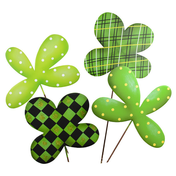 Lucky 4 Leaf Clovers Medium - The Round Top Collection V9033 - FancySchmancyDecor