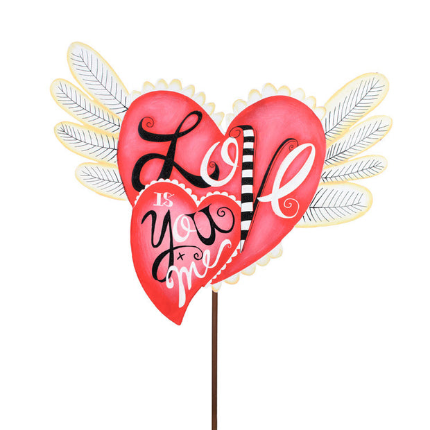 Valentine Love Heart with Wings - Large by The Round Top Collection V9050 - FancySchmancyDecor