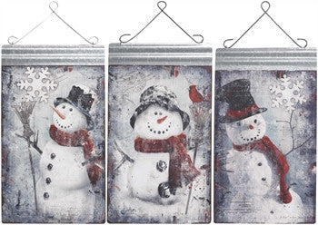 Holiday - Nostalgic Snowman Signs - FancySchmancyDecor