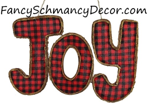 17"W X 11"H Gingham/Euonymus "Joy"