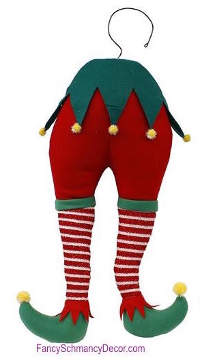 22" H Red Emerald White Elf Bottom Decor Embellishment –