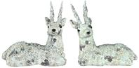 Holiday - Paper Birch Laying Deer - FancySchmancyDecor