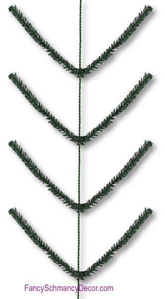 9' Pencil Green Garland Work Form