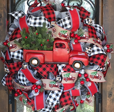 Red Truck Christmas Wreath