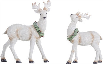Standing Burlap Textured Reindeer