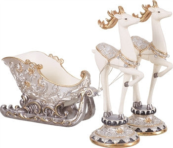 Elegant Sleigh and Reindeer