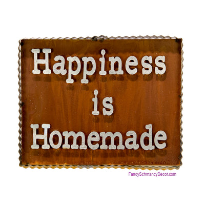 Galvanized and Rust "Happiness Is Homeade" Sign by The Round Top Collection Y18080