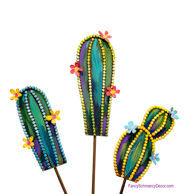 Fairy Tale Cactus Mini Assorted 3 Stakes by The Round Top Collection Y18133