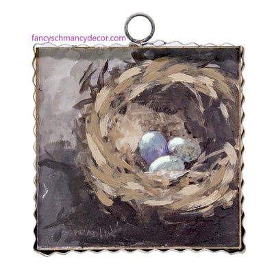 Mini Nest of Blue Eggs Print by The Round Top Collection